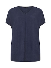 Evans Blue Grown On Sleeve Pleated Swing Top - Image 5 of 5
