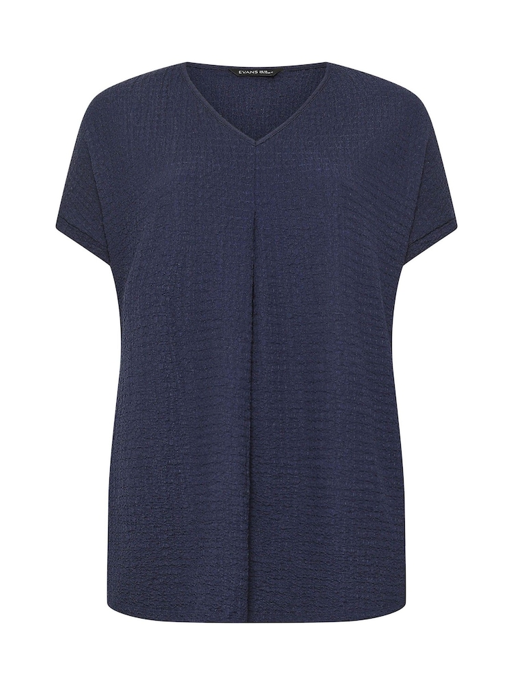 Evans Blue Grown On Sleeve Pleated Swing Top - Image 5 of 5