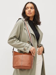 Tan Brown Casual Messenger Cross-Body Bag - Image 1 of 5