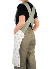 Mary Berry White Birds Cross Back 100% Cotton Apron - Image 2 of 3