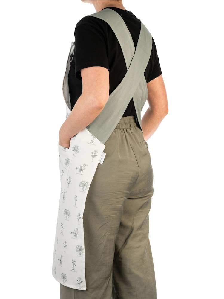 Mary Berry White Birds Cross Back 100% Cotton Apron - Image 2 of 3