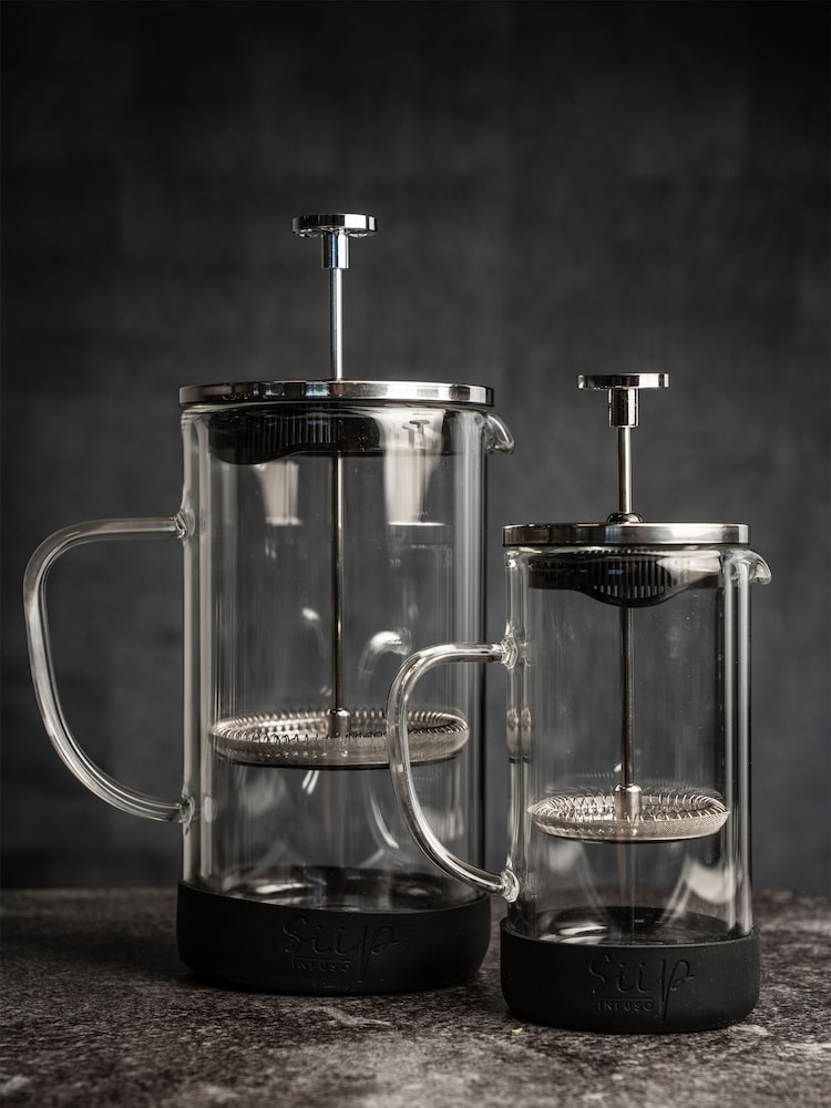 SIIP Clear 8 Cup Double Walled Glass Cafetiere - Image 1 of 3