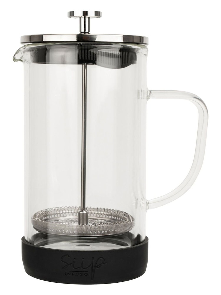 SIIP Clear 8 Cup Double Walled Glass Cafetiere - Image 2 of 3