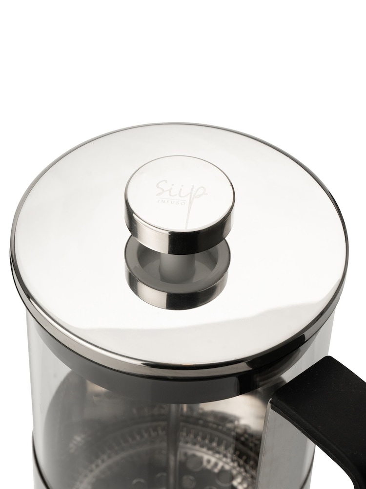 SIIP Silver 8 Cup Glass Cafetiere - Image 4 of 4