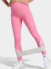 adidas Pink Performance Training Techfit 3-stripes Leggings - Image 1 of 6