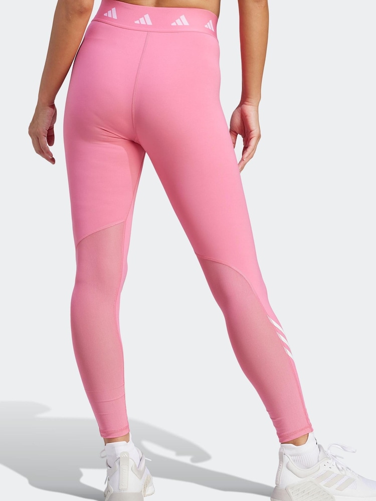 adidas Pink Performance Training Techfit 3-stripes Leggings - Image 2 of 6