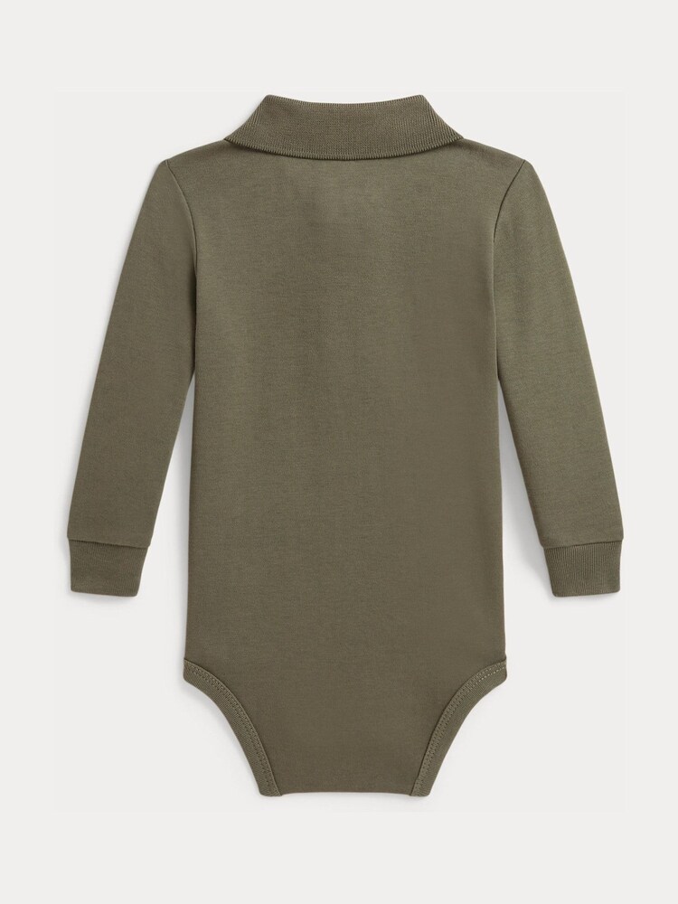 Polo Ralph Lauren Green Polo Long Sleeve Bodysuit - Image 2 of 3 Polo Ralph Lauren Green Polo Long Sleeve Bodysuit - Image 2 of 3