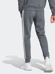 adidas Grey Essentials 3 Stripe Joggers - Image 2 of 5
