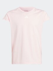 adidas Pink Sportswear Training Aeroready 3-stripes T-shirt - Image 1 of 6