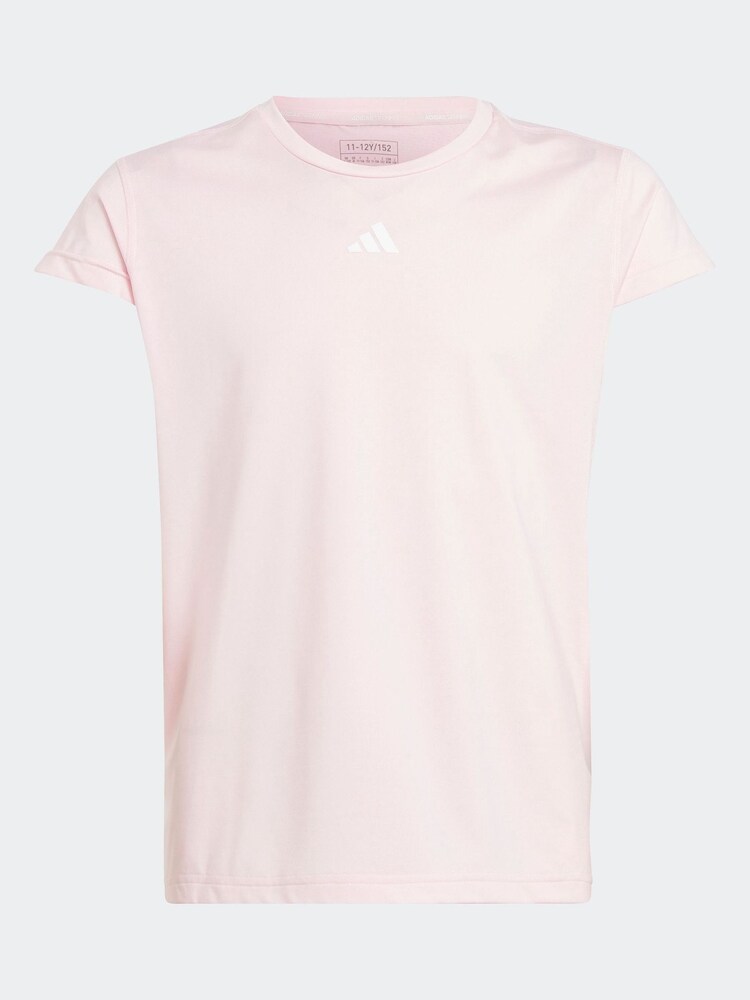 adidas Pink Sportswear Training Aeroready 3-stripes T-shirt - Image 1 of 6