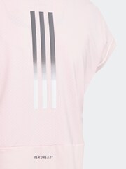 adidas Pink Sportswear Training Aeroready 3-stripes T-shirt - Image 5 of 6