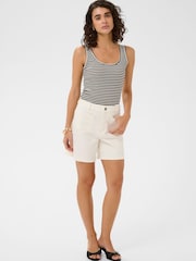 Kaffe Natural KAbrook High-Waisted Regular Fit Shorts - Image 4 of 6
