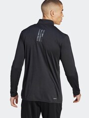 adidas Black Performance Train Essentials Seasonal Training 1/4-Zip Long Sleeve Sweatshirt - Image 2 of 9