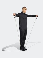 adidas Black Performance Train Essentials Seasonal Training 1/4-Zip Long Sleeve Sweatshirt - Image 5 of 9