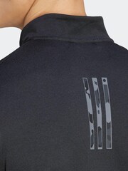 adidas Black Performance Train Essentials Seasonal Training 1/4-Zip Long Sleeve Sweatshirt - Image 8 of 9