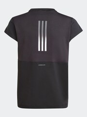 adidas Black Sportswear Training Aeroready 3-stripes T-shirt - Image 2 of 6