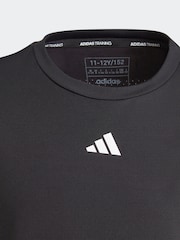 adidas Black Sportswear Training Aeroready 3-stripes T-shirt - Image 3 of 6