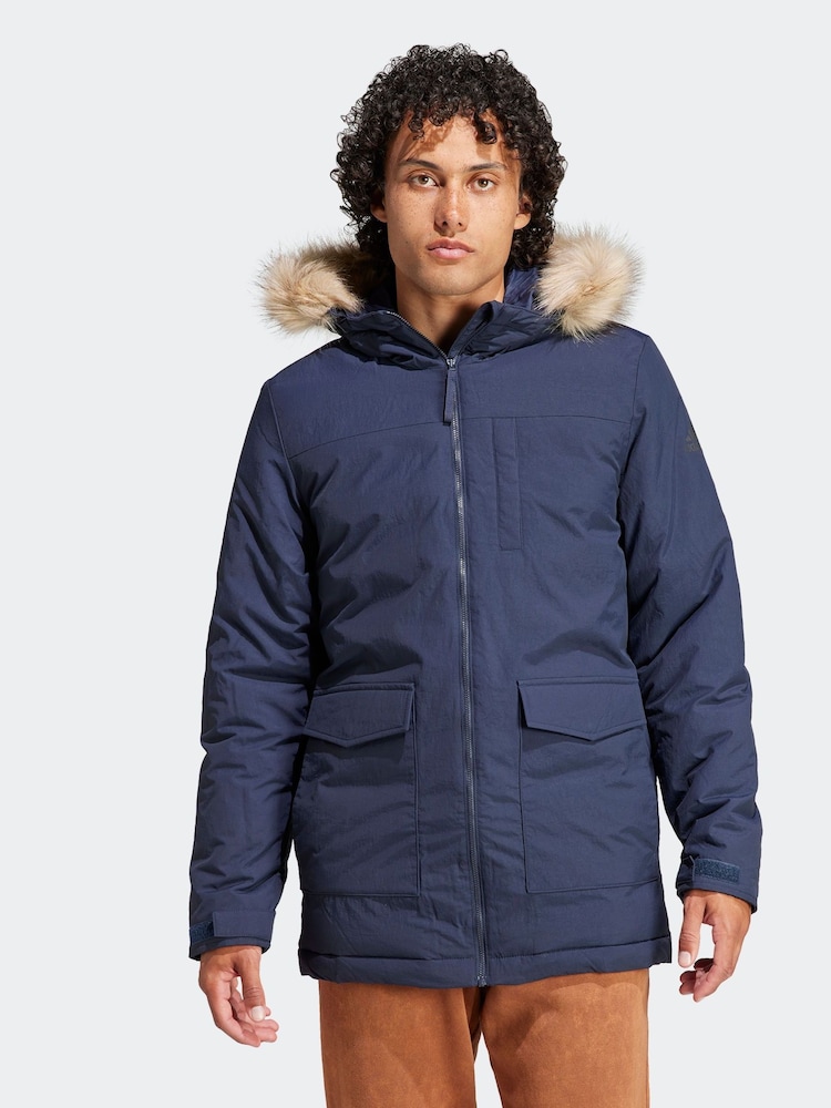 adidas Terrex Sportswear Hooded Faux Fur Parka - Image 1 of 7 adidas Terrex Sportswear Hooded Faux Fur Parka - Image 1 of 7