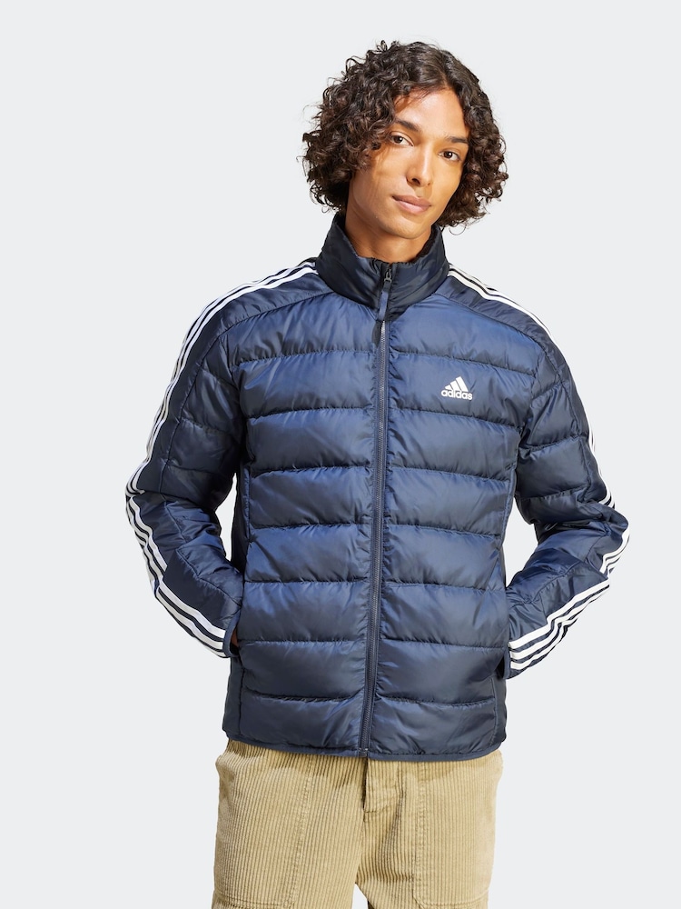 adidas Terrex Blue Essentials 3-Stripes Light Down Jacket - Image 1 of 7