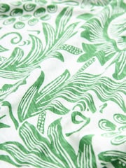 أخضر من William Morris - تيشرت قطن 100% مزيّن بطبعة وبأكمام قصيرة منسدلة وبياقة بحافة مستديرة بمظهر نسيج جيرسيه مغزول - صورة 6 من 6