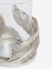 Silver Feather Resin And Glass Hurricane - Image 5 of 5