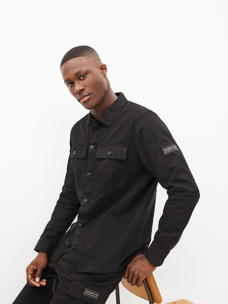 Barbour® International Adey Shacket 100% Cotton Overshirt - Image 2 of 5 Barbour® International Adey Shacket 100% Cotton Overshirt - Image 2 of 5