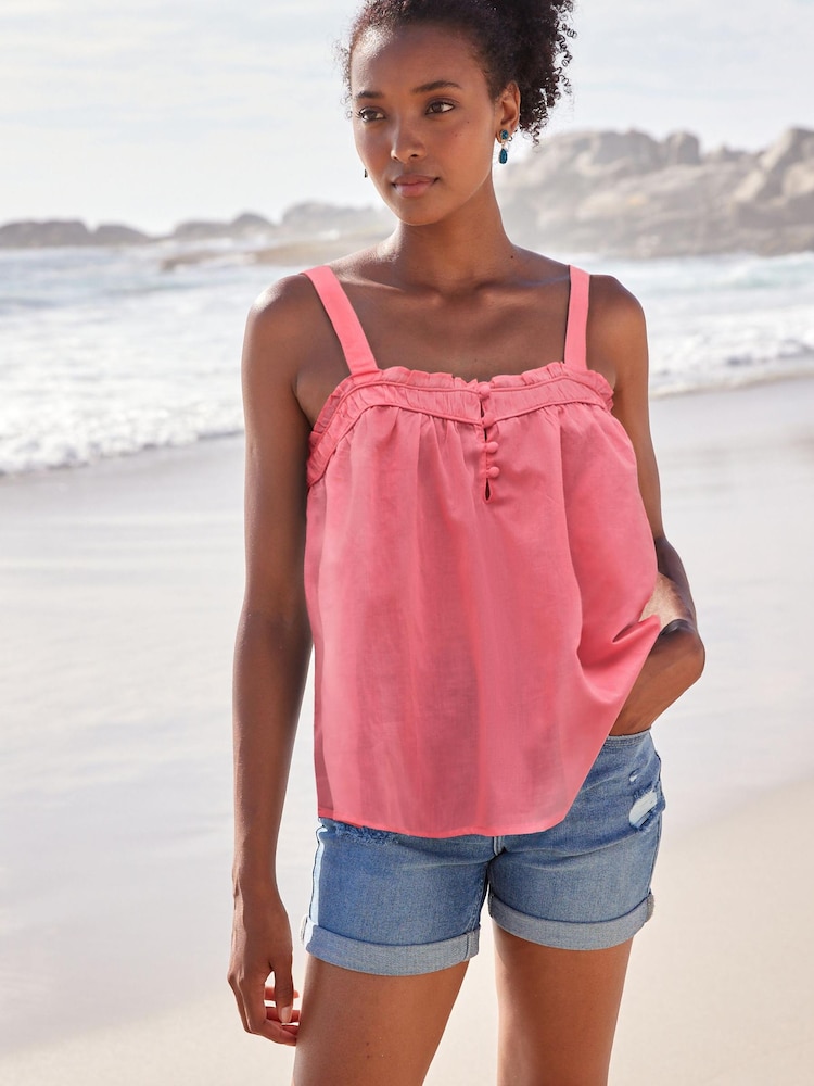 Bright Pink Sleeveless Cami Top - Image 1 of 4