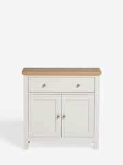 Cream Malvern Oak Effect Small Slim Sideboard - Image 6 of 8