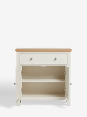 Cream Malvern Oak Effect Small Slim Sideboard - Image 7 of 8