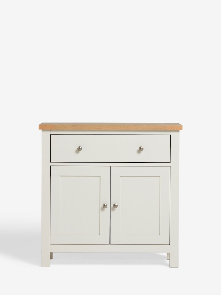 Cream Malvern Oak Effect Small Slim Sideboard - Image 9 of 9