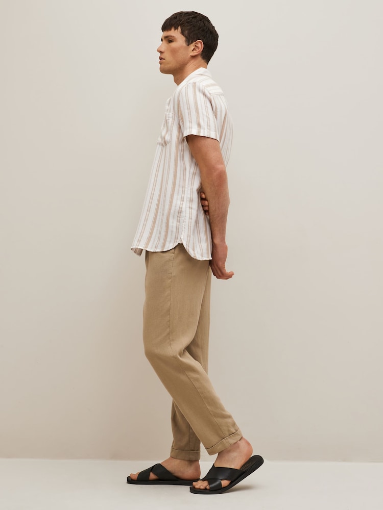 Neutral Lightweight Short Sleeve Stripe Shirt - Image 2 of 9