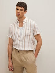 Neutral Lightweight Short Sleeve Stripe Shirt - Image 4 of 9