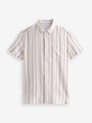 Neutral Lightweight Short Sleeve Stripe Shirt - Image 7 of 9