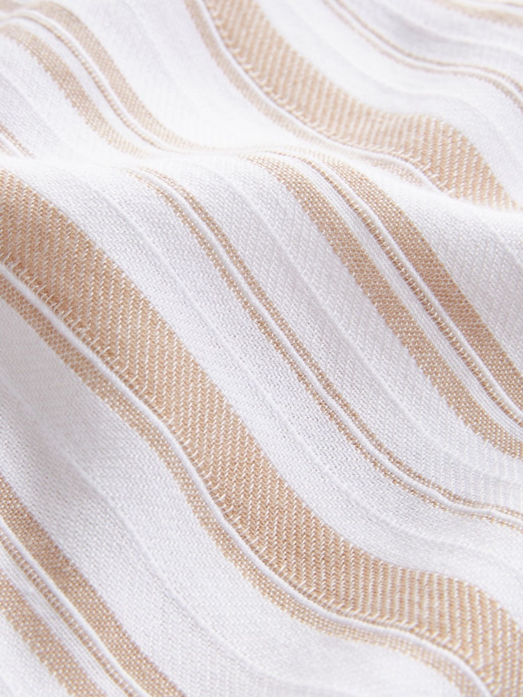 Neutral Lightweight Short Sleeve Stripe Shirt - Image 9 of 9