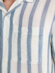 Blue Lightweight Short Sleeve Stripe Shirt - Image 2 of 5
