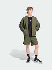 adidas Green Essentials 3-Stripes French Terry Full-Zip Hoodie - Image 1 of 5