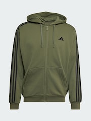 adidas Green Essentials 3-Stripes French Terry Full-Zip Hoodie - Image 5 of 5