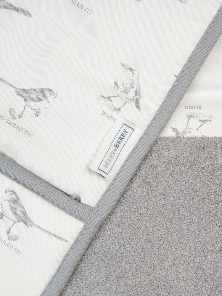 Mary Berry White Birds Double Oven 100% Cotton Gloves - Image 3 of 3