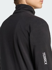 adidas Terrex Black Multi Essentials Half Zip Fleece Jacket - Image 4 of 5