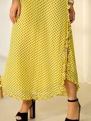 Myleene Klass Yellow Polka Dot - One Shoulder Ruffle Midi Dress - Image 6 of 9
