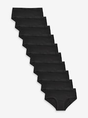 Black Elastic Trim Hipster Briefs 10 Pack (1.5-16yrs) - Image 1 of 3