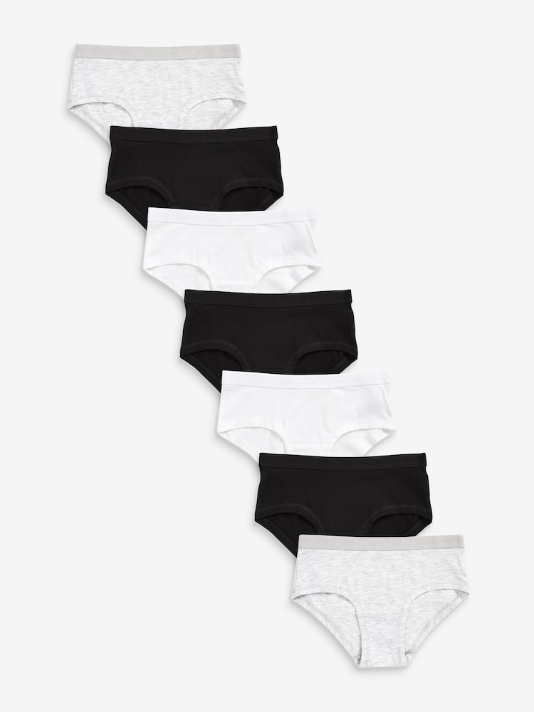 Schwarz/Weiß - Hüftslips im 7er-Pack (2–16 J.) - Bild 1 von 6