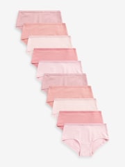 Pink Elastic Trim Hipster Briefs 10 Pack (2-16yrs) - Image 1 of 3