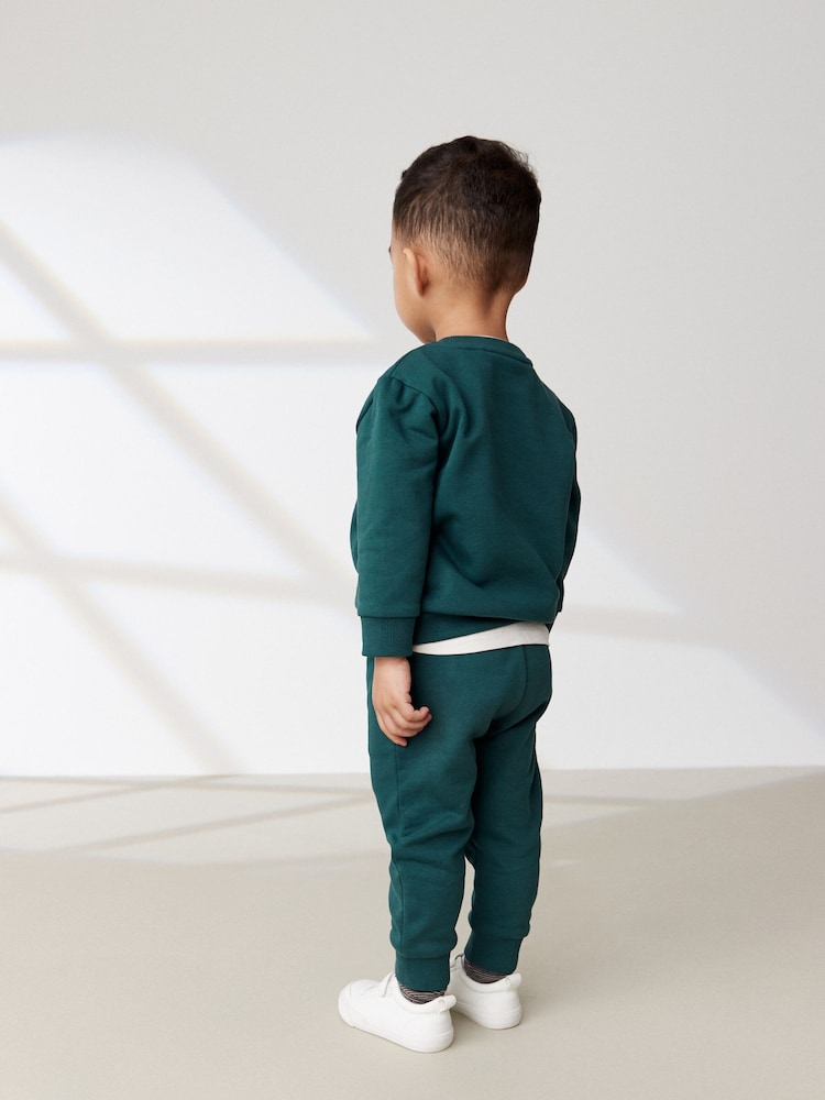 Green Jersey Sweatshirt And Joggers Set (3mths-7yrs) - Image 2 of 6
