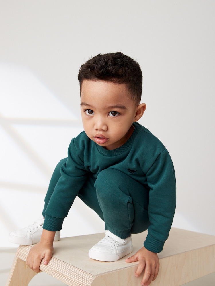 Green Jersey Sweatshirt And Joggers Set (3mths-7yrs) - Image 3 of 6