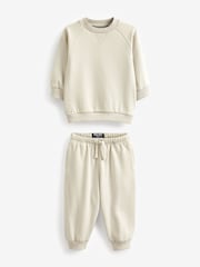 Light Grey Sweatshirt and Joggers Oversized Soft Touch Jersey (3mths-7yrs) - Image 1 of 2