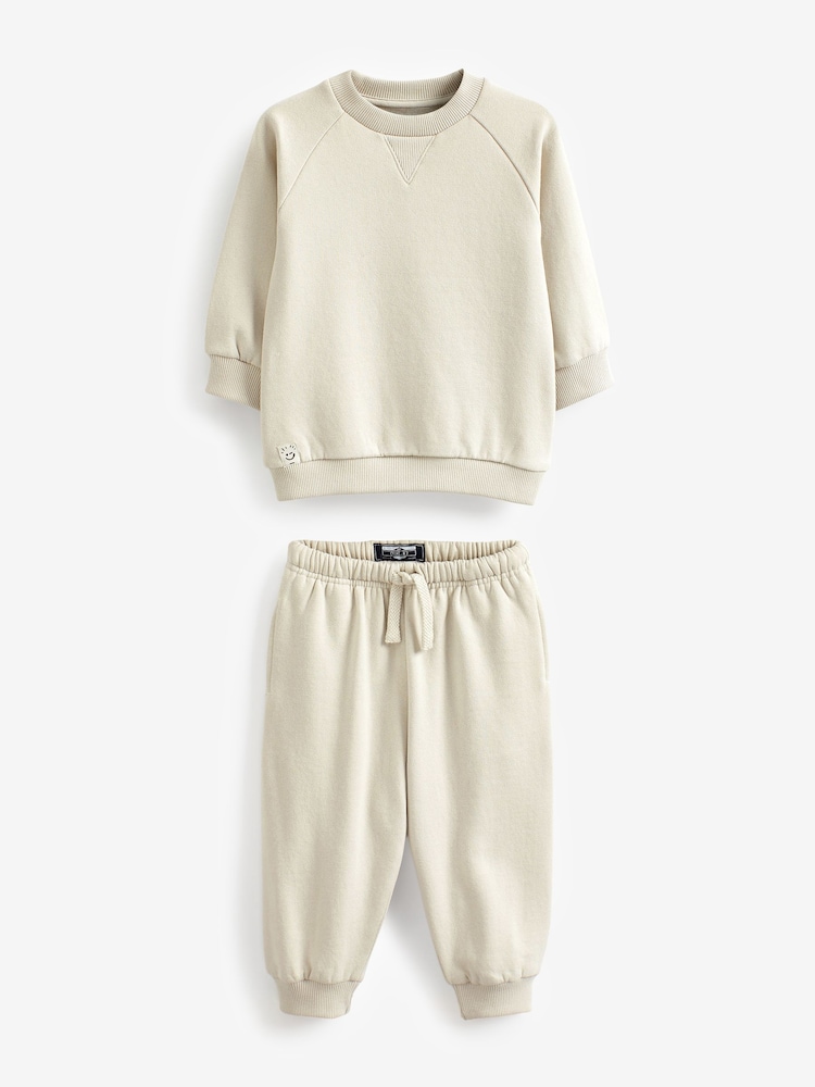 Light Grey Sweatshirt and Joggers Oversized Soft Touch Jersey (3mths-7yrs) - Image 1 of 2