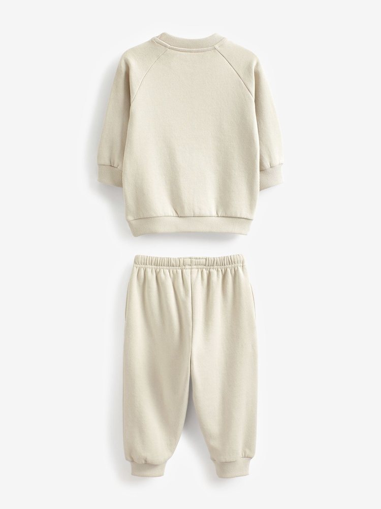 Light Grey Sweatshirt and Joggers Oversized Soft Touch Jersey (3mths-7yrs) - Image 2 of 2