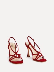 Linzi Red Sabrina Strappy Stiletto Heeled Sandals - Image 3 of 5