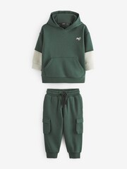Dark Green Hoodie and Joggers Utility (3mths-7yrs) - Image 1 of 8